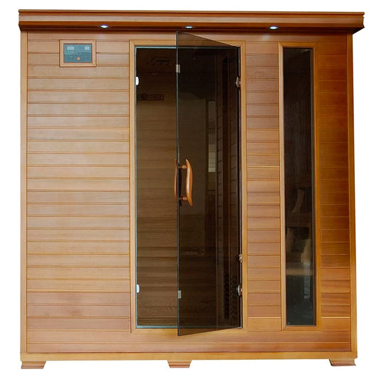6-Person Cedar Infrared Sauna with 10 Carbon Heaters